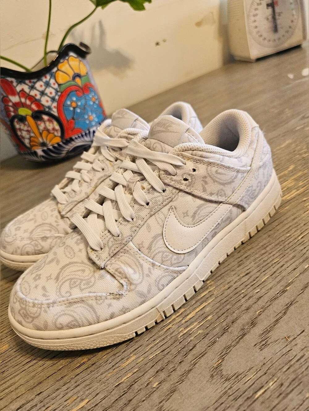 Nike Women's Dunk Low ESS Shoes 'White Paisley' DJ9955-100 Size 7.5
